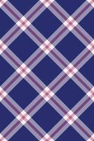 Stylish navy blue, white, and pink plaid pattern. Perfect for textile design, apparel, wrapping paper, or website backgrounds. vector