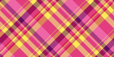 Vibrant pink and yellow diagonal plaid pattern. Perfect for textiles, fashion, websites, or any design needing a bold, energetic, and modern geometric texture. vector