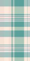 Vibrant plaid background textile, horizontal fabric tartan check. National pattern seamless texture in cadet blue and papaya whip colors. vector