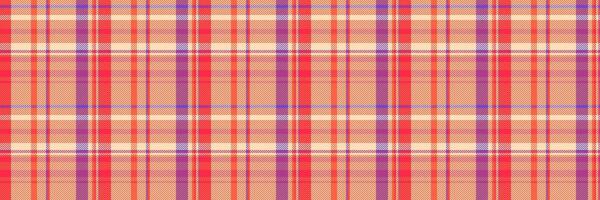 Vibrant coral and peach plaid pattern. Perfect for textile design, website backgrounds, or fashion projects. This seamless texture offers a cheerful, summery aesthetic. vector