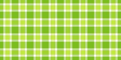 Asymmetric seamless plaid texture, top textile tartan. Skill check background pattern fabric in green and lime colors. vector