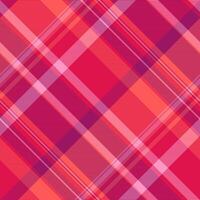 Vibrant diagonal plaid pattern in bold pink, red, and coral tones. Perfect for fashion, textile design, or website backgrounds. vector
