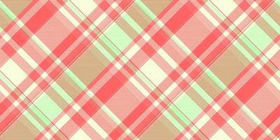 Pastel pink, green, and beige plaid pattern. Perfect for textile design, springsummer themes, packaging, or website backgrounds. This soft, delicate design evokes feelings of warmth and tranquility. vector