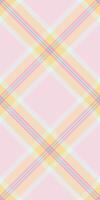 Pastel pink and yellow plaid pattern. Soft, delicate texture ideal for backgrounds, textiles, or fashion designs. Subtle crosshatch creates a gentle, feminine aesthetic. vector