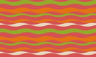 Vibrant wavy stripes in cheerful orange, green, and pink create a retroinspired pattern. Perfect for textile design, website backgrounds, or playful branding, this image evokes energy and optimism. vector