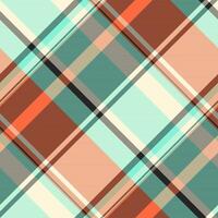 Vibrant diagonal plaid pattern in soft pastel and earthy tones. Perfect for textile designs, website backgrounds, or fashion projects. vector