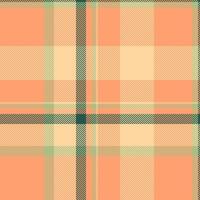 Classic tartan pattern in soft peach, beige, and green tones. Seamless texture suitable for textile design, backgrounds, and digital artistry projects. vector