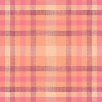 Soft peach and pink herringbone plaid pattern. Ideal for textile design, fashion, home decor, and website backgrounds. vector