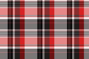 Vibrant red, black, and grey plaid pattern. Perfect for textile designs, website backgrounds, or fashion projects. vector