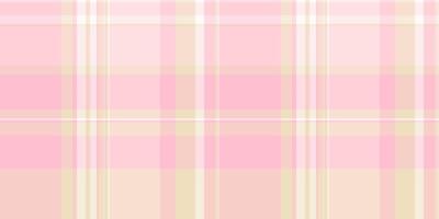 Delicate pastel pink and cream plaid pattern. Seamless texture ideal for textile design, wrapping paper, or website backgrounds. vector