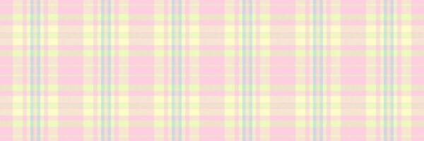 Soft pastel plaid pattern. Delicate pink, yellow, and blue hues create a gentle, seamless texture ideal for backgrounds, textiles, and feminine designs. vector