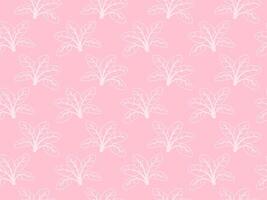 Delicate white leaf pattern on a soft pink background. A seamless design perfect for feminine branding, textiles, or website backgrounds. Evokes feelings of serenity and spring. vector
