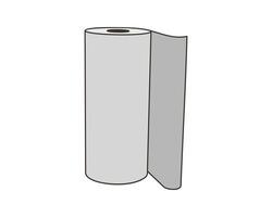 Simple illustration of a roll of paper, perfect for concepts of new beginnings, potential, or endless possibilities. vector