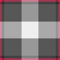 Stylish gray, white, and red plaid pattern. Perfect for textile design, fashion, or website backgrounds. This contemporary design offers a sophisticated, yet classic feel. vector