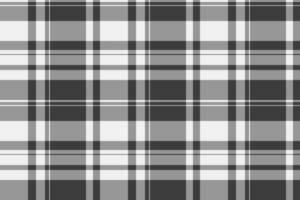 Classic grey plaid pattern. Seamless tartan texture, ideal for backgrounds, textiles, and design projects requiring a timeless, versatile fabric look. vector