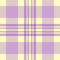 Soft pastel plaid pattern in lilac and pale yellow. Ideal for textile design, fashion, wrapping paper, or website backgrounds. vector