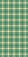 Elegant green and cream plaid pattern, perfect for textile design, web backgrounds, or stationery. This classic check evokes feelings of comfort and tradition. vector