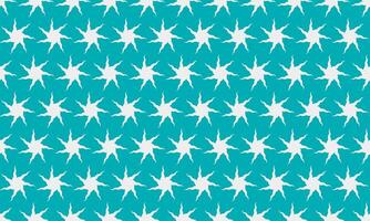 Vibrant teal background with a repeating pattern of stylized white stars. Perfect for website banners, textiles, or any project needing a bold, geometric design. vector