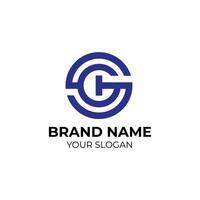 Modern Letter SGI Logo Design Circular Monogram Symbol vector
