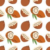 Cute summer seamless pattern with exotic fruits, fresh sliced . Hand drawn citrus fabric print wallpaper texture, juicy tropical fruit background patterns . Hand drawn . vector