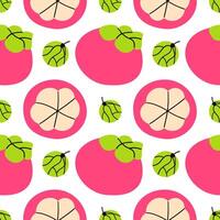 Cute summer seamless pattern with exotic fruits, . Hand drawn citrus fabric print wallpaper texture, juicy tropical fruit background patterns . Hand drawn illustration . vector
