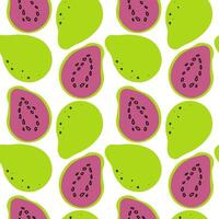 Cute summer seamless pattern with exotic fruits, fresh sliced . Hand drawn citrus fabric print wallpaper texture, tropical fruit background patterns . Hand drawn illustration . vector