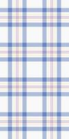 Daisy textile tartan, us texture background plaid. Track check fabric seamless pattern in white and blue colors. vector
