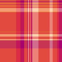 Teenage textile plaid , strong check tartan background. Swatch seamless fabric pattern texture in red and orange colors. vector