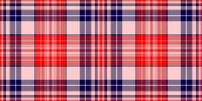 Vibrant red and pink plaid pattern, perfect for textile design, fashion, or website backgrounds. vector