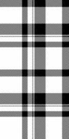 Stylish black and white plaid pattern, perfect for textile design, fashion, and website backgrounds. The crisp lines and classic check create a versatile, modern aesthetic. vector