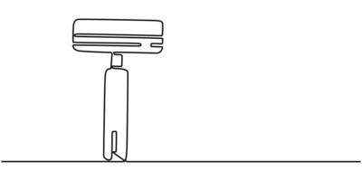 Razor continuous one line art drawing illustration vector