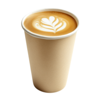 a paper cup of coffee on a transparent background png