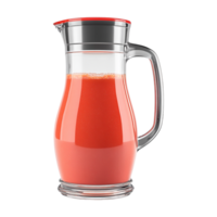 a glass pitcher with orange juice on a transparent background png