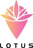 Lotus flower logo with a gradient effect vector