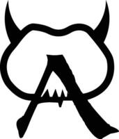 Devil Horns Symbol Design. Monster A Logo vector