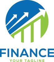 Finance Logo. Upward Trend and Growth Chart Logo vector