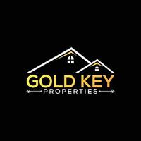 Gold Key Properties Logo. Real Estate Logo vector