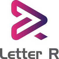 Modern Geometric Letter R Logo Design with Gradient vector