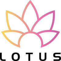 Lotus Flower Logo. Floral Feminine Logo vector