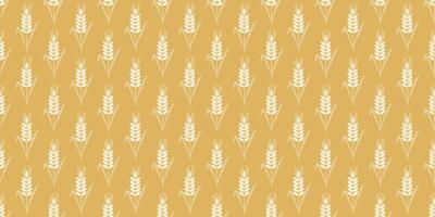 Rye harvest autumn seamless pattern vector