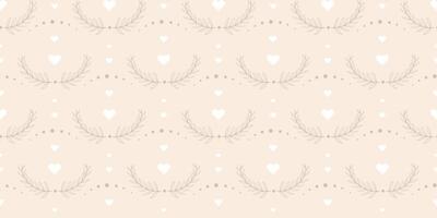 Simple neutral seamless pattern with leafy branches vector