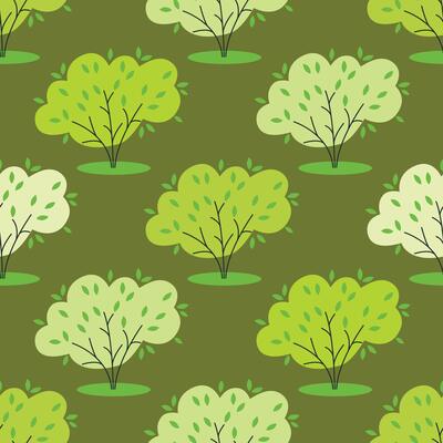 Nature background with bushes and trees