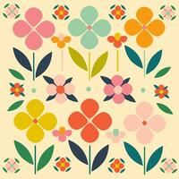 set of flower illustrations. Colorful stickers with summer and spring themes. set of colorful flowers for stickers patterns, coloring drawing by hand vector