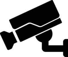Fixed CCTV, Security Camera Icon, black and white design in modern style, isolated Template Illustration Design vector