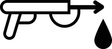 Underwater spear gun weapon icon. black and white design in modern style. isolated on white background. vector