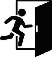 Emergency exit, Running man and exit door sign. escape route sign. vector