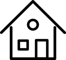 home icon, outline icon for apps and websites, House icon, thin line, outline and stroke style vector