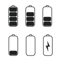 Battery Charge Level Indicator Icons vector
