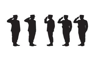 Soldiers saluting in official uniform representing unity commitment and respect vector