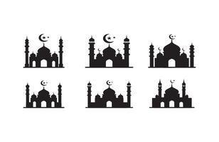 Minimal Mosque Icons for Faith-Based and Religious Branding vector